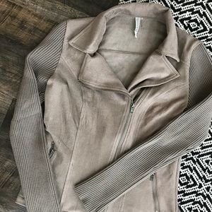 Suede Moto Jacket